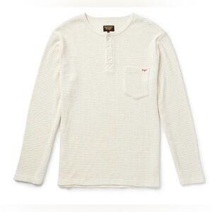 SAWPIT HENLEY LS THERMAL VINTAGE WHITE - L
